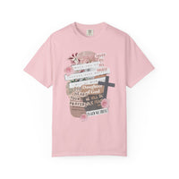 Christian Scrapbook - Comfort Colors | Trendy Women's T-Shirt. Direct to Garment. Printed & Shipped in the USA. Unisex Sizes.
