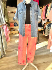 Boyfriend Star (Pink) Faded-Wash RISEN Jeans