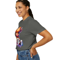 Sugar Addict Highland Cow - Comfort Colors | Trendy Women's T-Shirt. Direct to Garment. Printed & Shipped in the USA. Unisex Sizes.