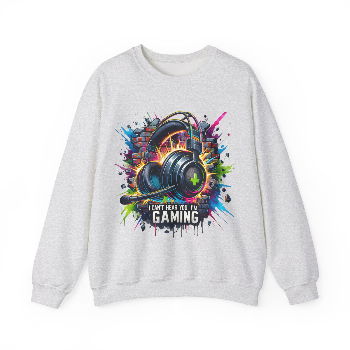 Gaming Headset I Can't Hear You, I'm Gaming – Gildan Heavy Blend | Trendy Women’s and Men's Soft Sweatshirt. Direct to Garment. Printed & Shipped in the USA. Unisex Sizes.