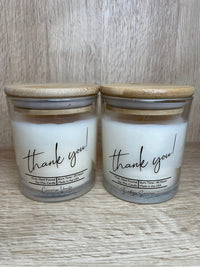 Thank You (Cinnamon Vanilla) 10 oz. Soy Wax Candle - Glass Jar