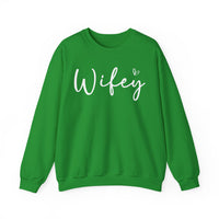Wifey – Gildan Heavy Blend | Trendy Women’s Soft Sweatshirt. Direct to Garment. Printed & Shipped in the USA. Unisex Sizes.