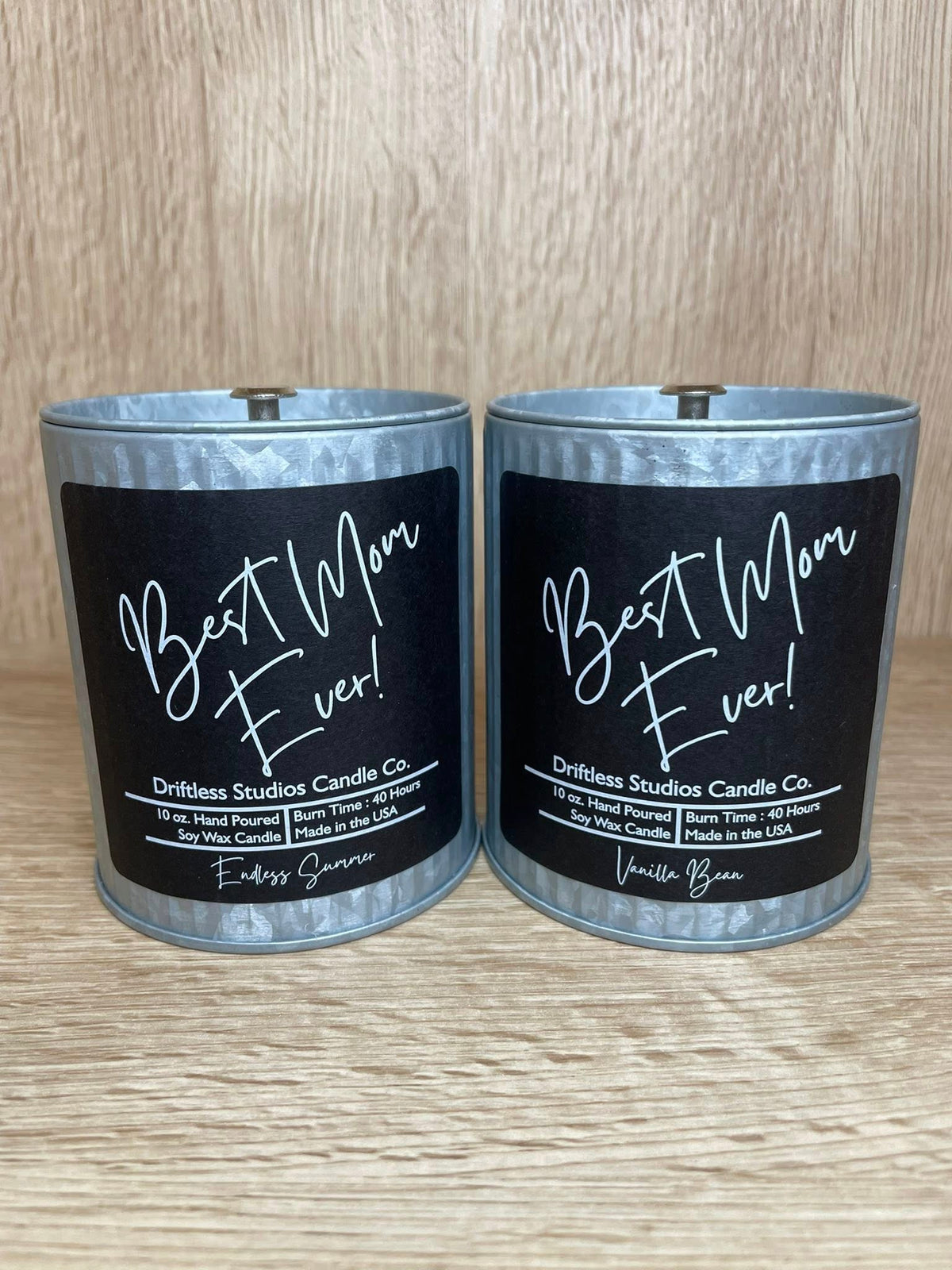Best Mom Ever (Vanilla Bean) 10 oz. Soy Wax Candle -  Tin Jar