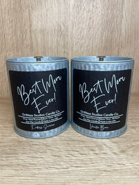 Best Mom Ever (Vanilla Bean) 10 oz. Soy Wax Candle -  Tin Jar