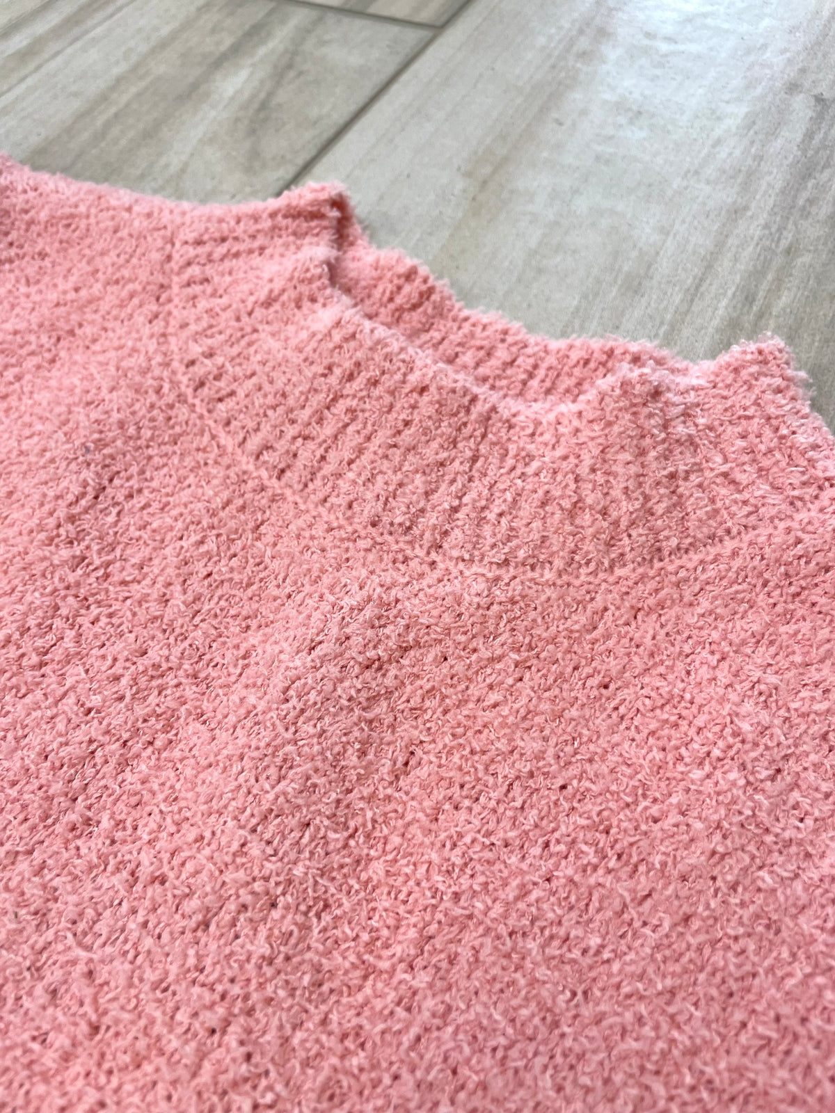 Short Sleeve (Coral Pink) Soft Sweater