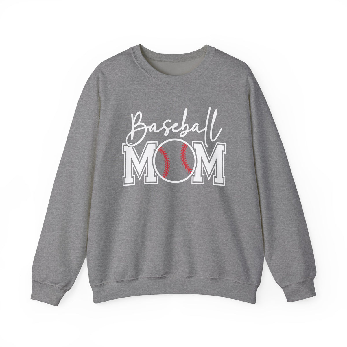 Baseball Mom – Gildan Heavy Blend | Trendy Women’s Soft Sweatshirt. Direct to Garment. Printed & Shipped in the USA. Unisex Sizes.