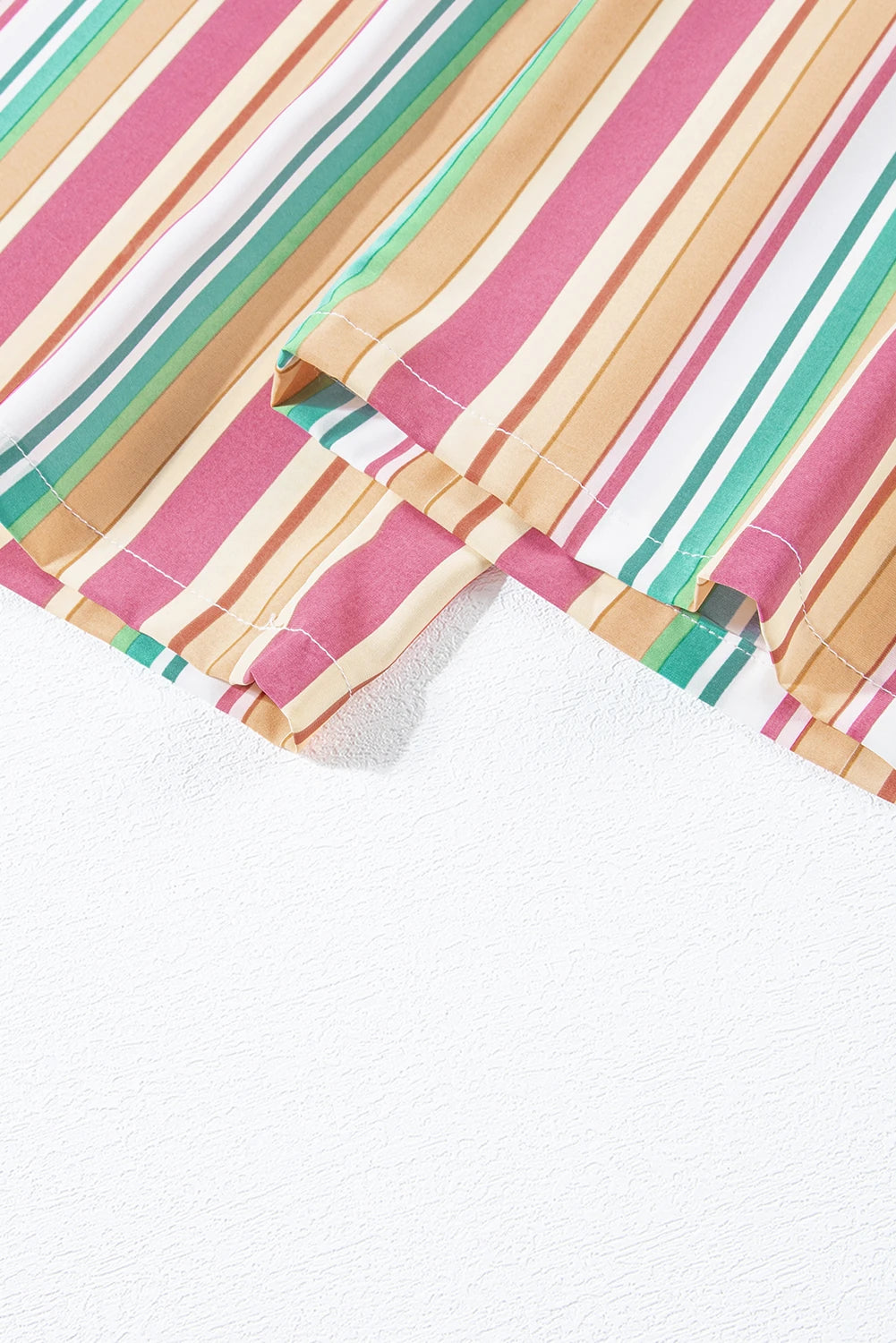 Judy Striped Multi-Color Smocked High-Waist Lightweight Pants