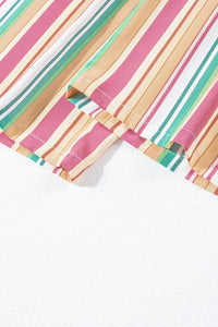 Judy Striped Multi-Color Smocked High-Waist Lightweight Pants