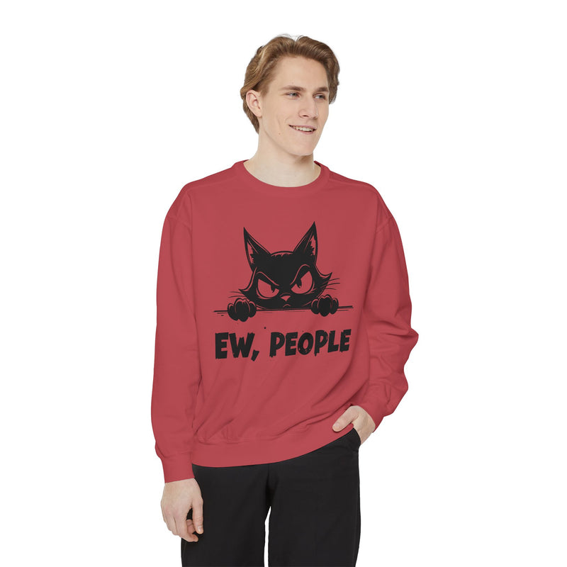 Ew People, Grumpy Cat - Comfort Colors | Trendy Women's and Men's Sweatshirt. Direct to Garment. Printed & Shipped in the USA. Unisex Sizes.