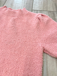 Short Sleeve (Coral Pink) Soft Sweater