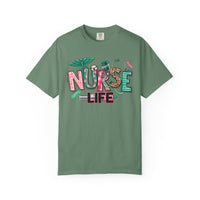 Nurse Life Cute Preppy Healthcare - Comfort Colors | Trendy Women's T-Shirt. Direct to Garment. Printed & Shipped in the USA. Unisex Sizes.
