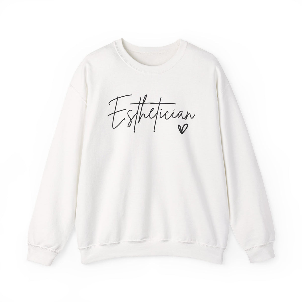 Esthetician Script, Perfect Gift for Your Botox Magician – Gildan Heavy Blend | Trendy Women’s Soft Sweatshirt. Direct to Garment. Printed & Shipped in the USA. Unisex Sizes.