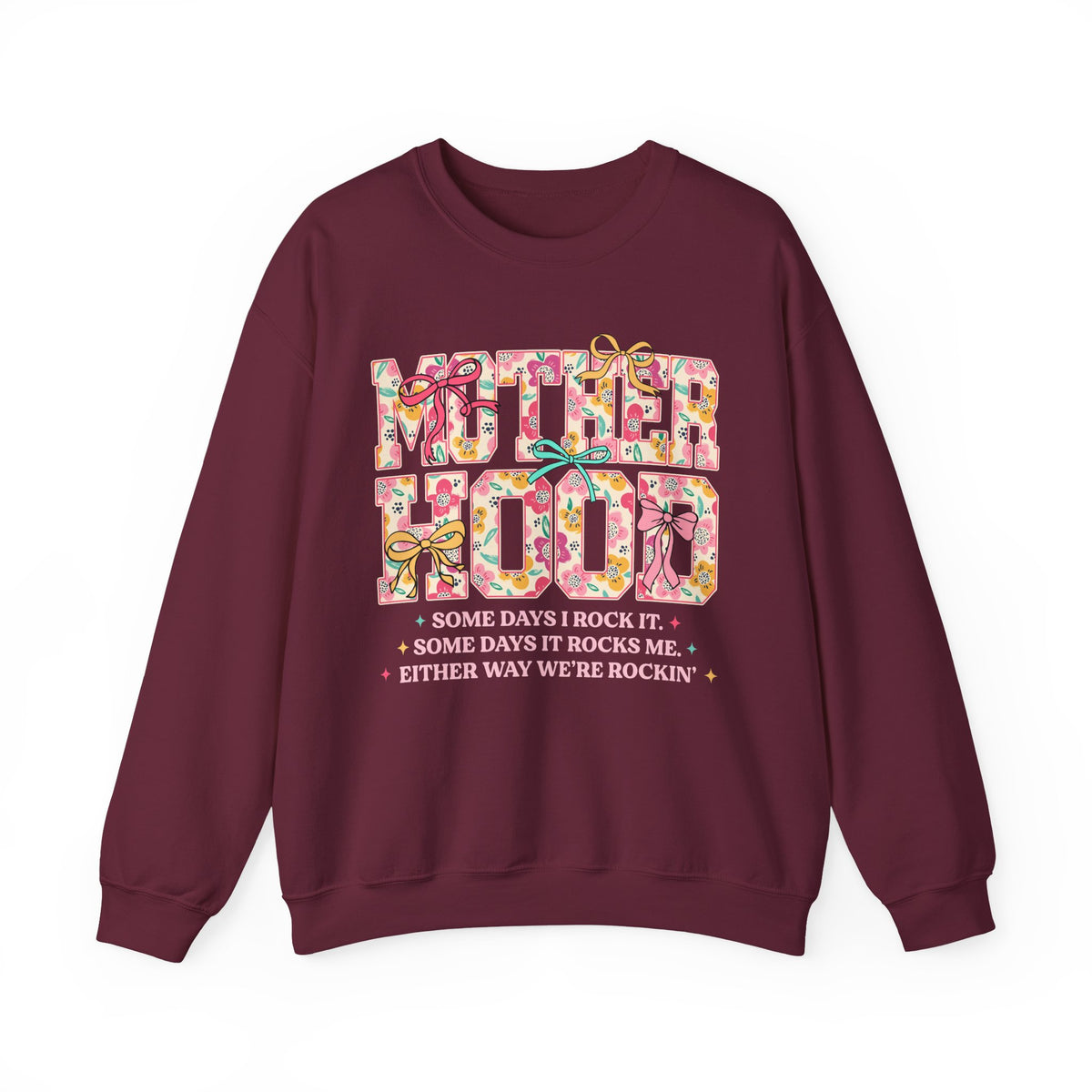 Motherhood – Gildan Heavy Blend | Trendy Women’s Soft Sweatshirt. Direct to Garment. Printed & Shipped in the USA. Unisex Sizes.