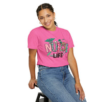 Nurse Life Cute Preppy Healthcare - Comfort Colors | Trendy Women's T-Shirt. Direct to Garment. Printed & Shipped in the USA. Unisex Sizes.