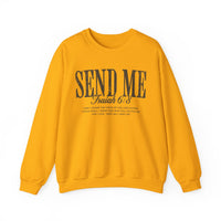 Send Me, Vintage - Faith – Gildan Heavy Blend | Trendy Women’s and Men's Soft Sweatshirt. Direct to Garment. Printed & Shipped in the USA. Unisex Sizes.