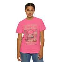 Tired Moms Book Club Running on Coffee and Chapters - Comfort Colors | Trendy Women's T-Shirt. Direct to Garment. Printed & Shipped in the USA. Unisex Sizes.