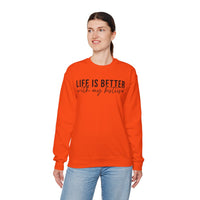 Life is Better With My Besties – Gildan Heavy Blend | Trendy Women’s Soft Sweatshirt. Direct to Garment. Printed & Shipped in the USA. Unisex Sizes.
