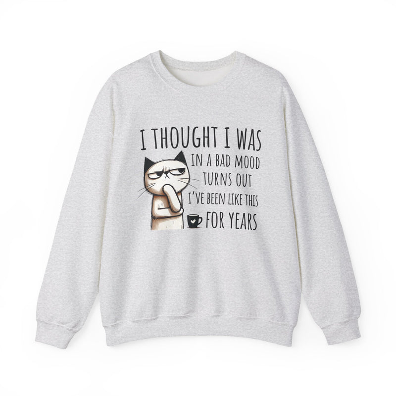 I Thought I Was In A Bad Mood, Grumpy Cat – Gildan Heavy Blend | Trendy Men's and Women’s Soft Sweatshirt. Direct to Garment. Printed & Shipped in the USA. Unisex Sizes.