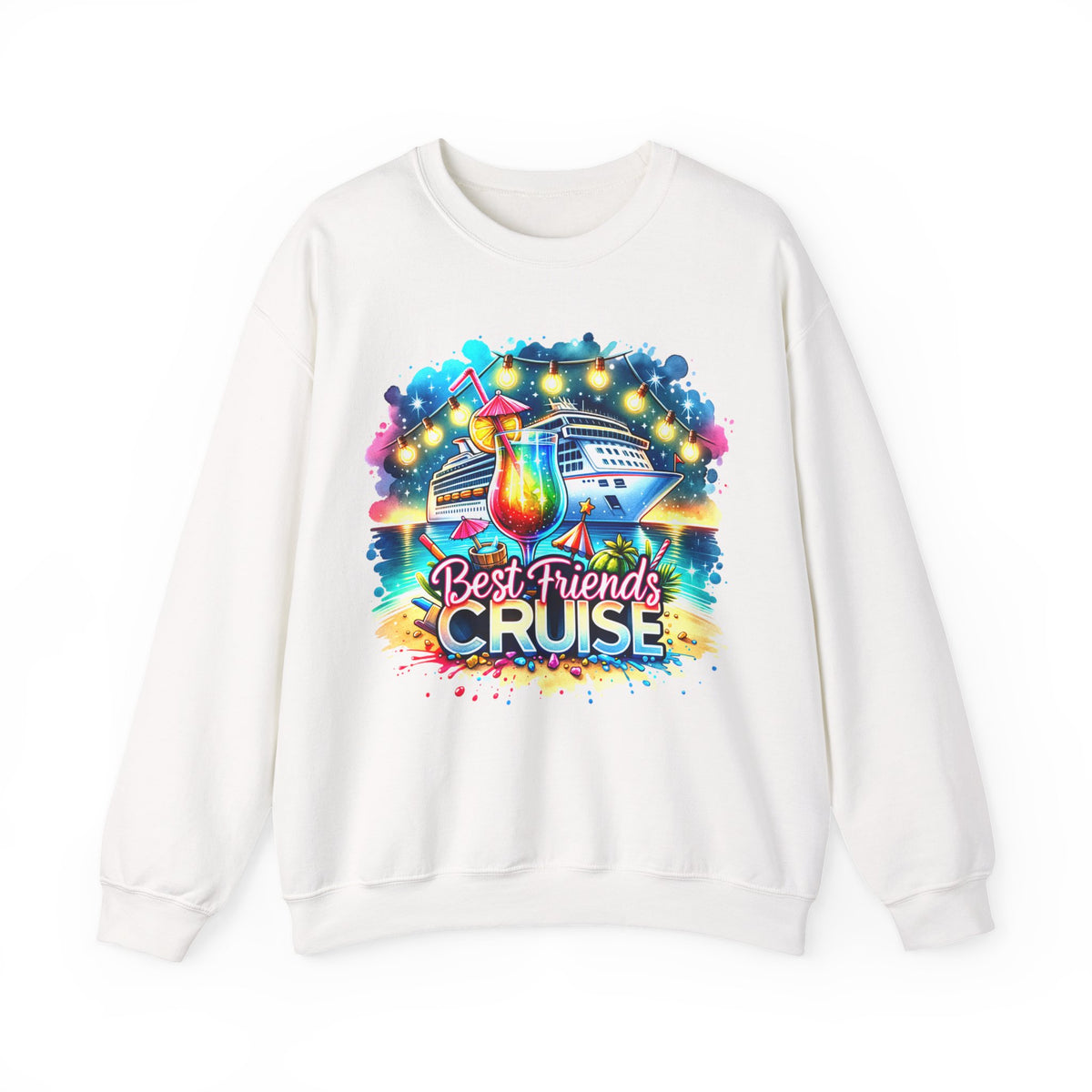 Best Friends Cruise – Gildan Heavy Blend | Trendy Women’s Soft Sweatshirt. Direct to Garment. Printed & Shipped in the USA. Unisex Sizes.