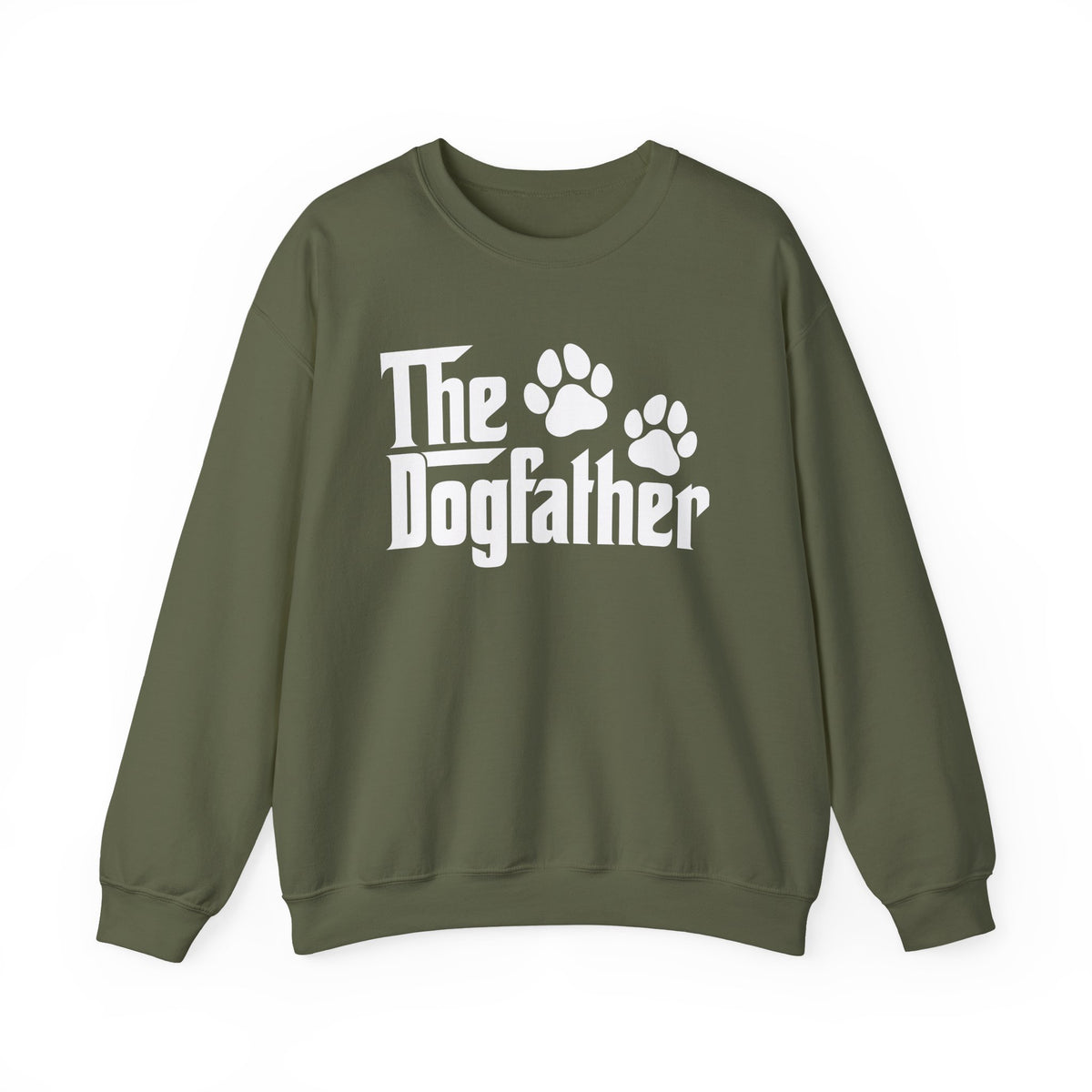 The DogFather – Gildan Heavy Blend | Trendy Men's Soft Sweatshirt. Direct to Garment. Printed & Shipped in the USA. Unisex Sizes.