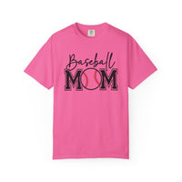 Baseball Mom - Comfort Colors | Trendy Women's T-Shirt. Direct to Garment. Printed & Shipped in the USA. Unisex Sizes.