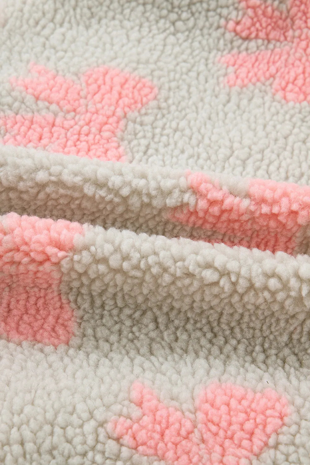 Gray Quarter Zip Pullover w/Pink Bows and Accents