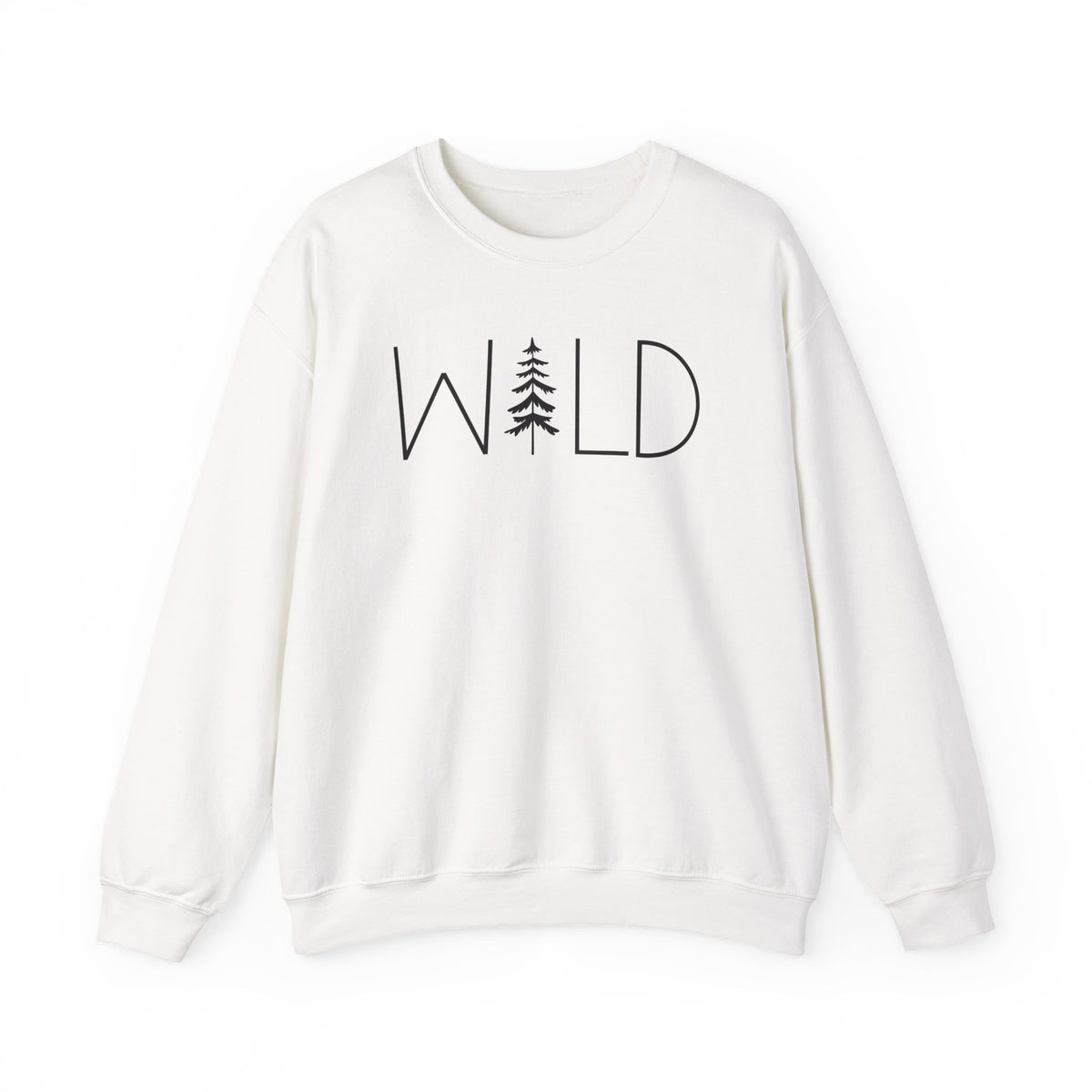 Wild Graphic, Nature, Pine Tree, Adventure – Gildan Heavy Blend | Trendy Women’s and Men's Soft Sweatshirt. Direct to Garment. Printed & Shipped in the USA. Unisex Sizes.