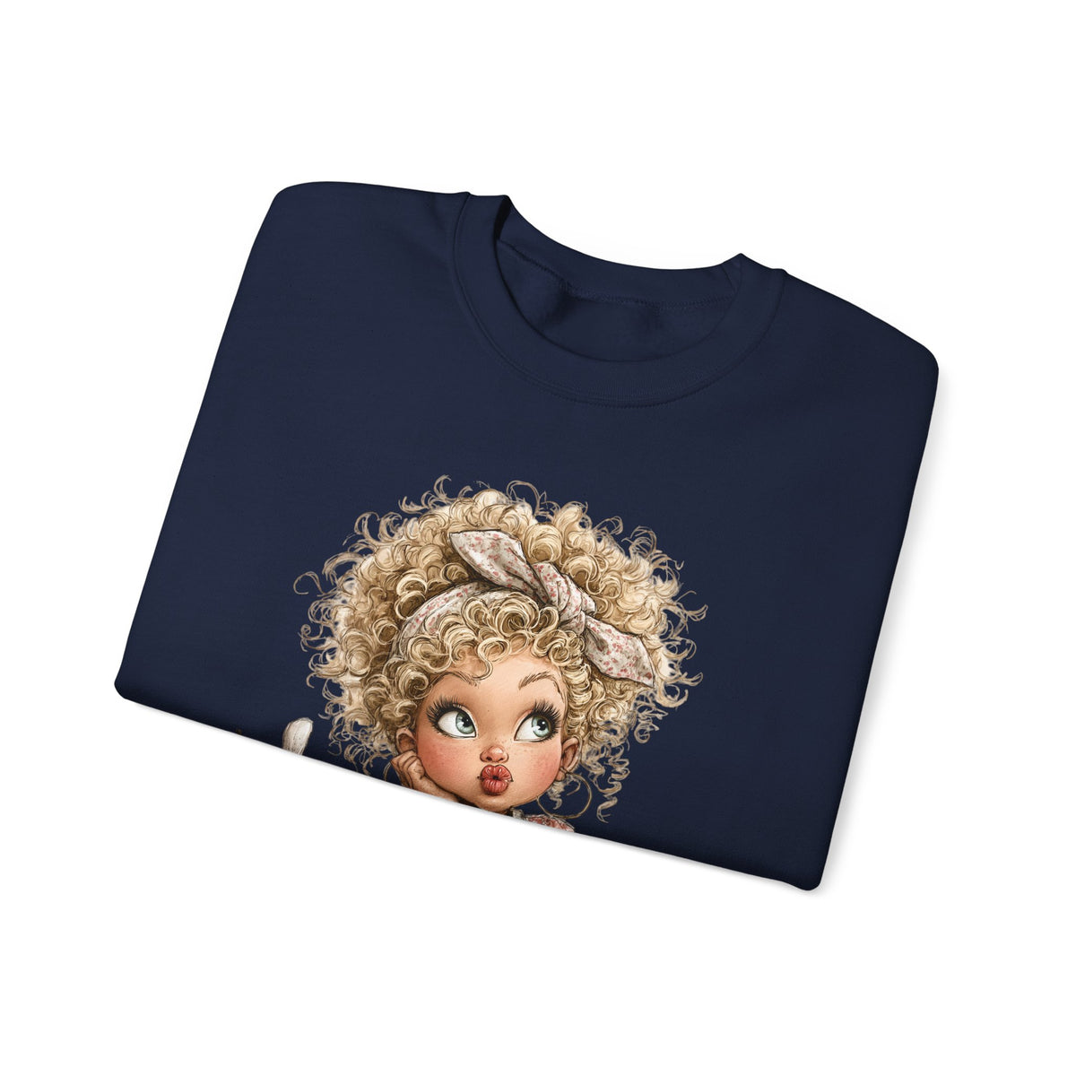 Cute Artist Curly Girl – Gildan Heavy Blend | Trendy Women’s Soft Sweatshirt. Direct to Garment. Printed & Shipped in the USA. Unisex Sizes.