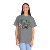 Nurse Life Cute Preppy Healthcare - Comfort Colors | Trendy Women's T-Shirt. Direct to Garment. Printed & Shipped in the USA. Unisex Sizes.
