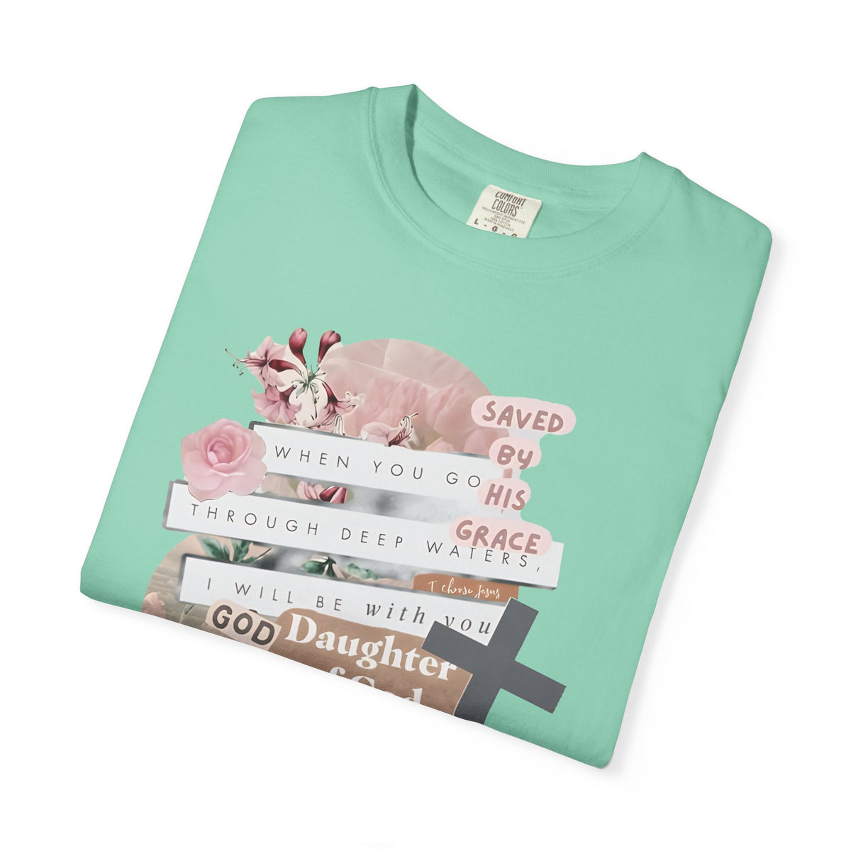 Christian Scrapbook - Comfort Colors | Trendy Women's T-Shirt. Direct to Garment. Printed & Shipped in the USA. Unisex Sizes.