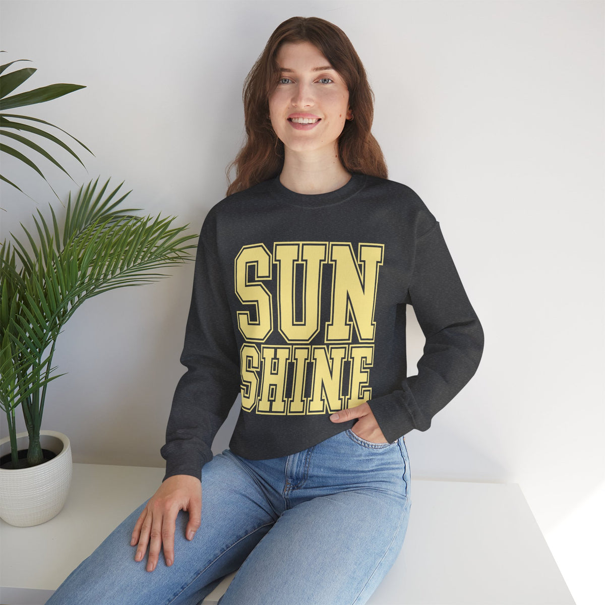 Sunshine – Gildan Heavy Blend | Trendy Women’s Soft Sweatshirt. Direct to Garment. Printed & Shipped in the USA. Unisex Sizes.