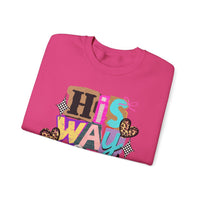 His Way Is Better, Patchwork – Gildan Heavy Blend | Trendy Women’s Soft Sweatshirt. Direct to Garment. Printed & Shipped in the USA. Unisex Sizes.