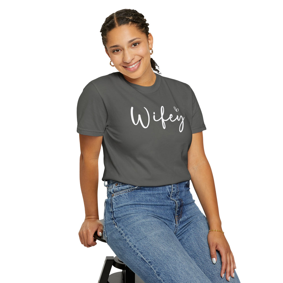 Wifey - Comfort Colors | Trendy Women's T-Shirt. Direct to Garment. Printed & Shipped in the USA. Unisex Sizes.