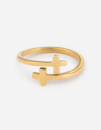 Cross Gold-Wrapped Ring