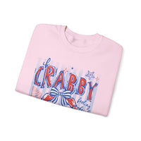 If Crabby, Please Return to Beach – Gildan Heavy Blend | Trendy Men's & Women’s Soft Sweatshirt. Direct to Garment. Printed & Shipped in the USA. Unisex Sizes.