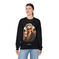 Too Old To Care, Fashionista Grandma – Gildan Heavy Blend | Trendy Women’s Soft Sweatshirt. Direct to Garment. Printed & Shipped in the USA. Unisex Sizes.