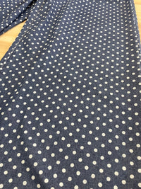 Patricia Polka Dot, Pleated Drawstring Waist Extra-Wide-Leg Jeans