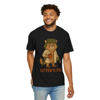 Litter's Full, Funny Cat - Comfort Colors | Trendy Men's and Women's T-Shirt. Direct to Garment. Printed & Shipped in the USA. Unisex Sizes.