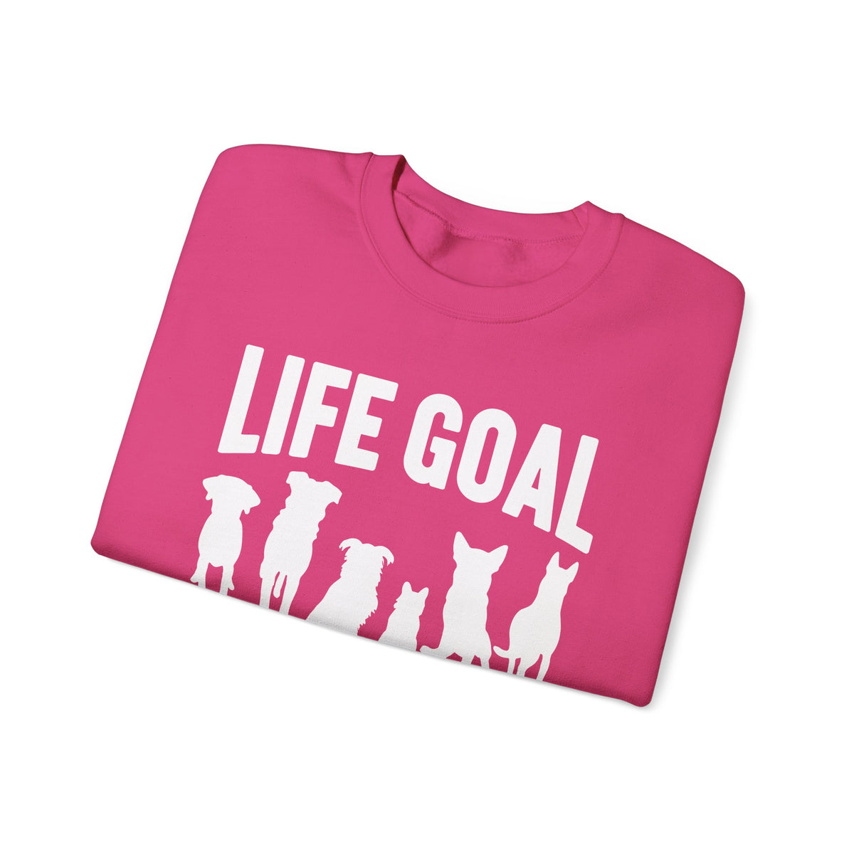 Life Goal Rescue All The Dogs – Gildan Heavy Blend | Trendy Men's and Women’s Soft Sweatshirt. Direct to Garment. Printed & Shipped in the USA. Unisex Sizes.