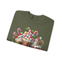 Hot Chocolate Mugs Christmas Hot Cocoa – Gildan Heavy Blend | Trendy Women’s Soft Sweatshirt. Direct to Garment. Printed & Shipped in the USA. Unisex Sizes.
