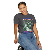 America's 250th Birthday, Statue of Liberty - Comfort Colors | Trendy Men's and Women's T-Shirt. Direct to Garment. Printed & Shipped in the USA. Unisex Sizes.