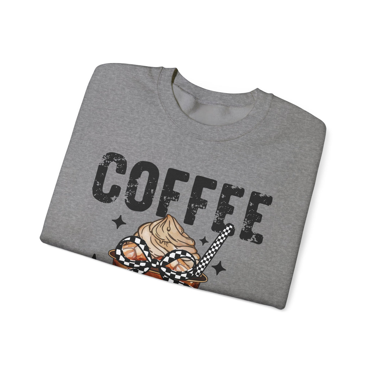 Coffee Changes Everything, Iced Coffee, Coffee Lovers – Gildan Heavy Blend | Trendy Women’s Soft Sweatshirt. Direct to Garment. Printed & Shipped in the USA. Unisex Sizes.
