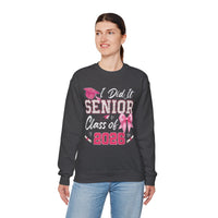 Class of 2026 I Did It Senior Coquette Bow Graduation – Gildan Heavy Blend | Trendy Women’s Soft Sweatshirt. Direct to Garment. Printed & Shipped in the USA. Unisex Sizes.