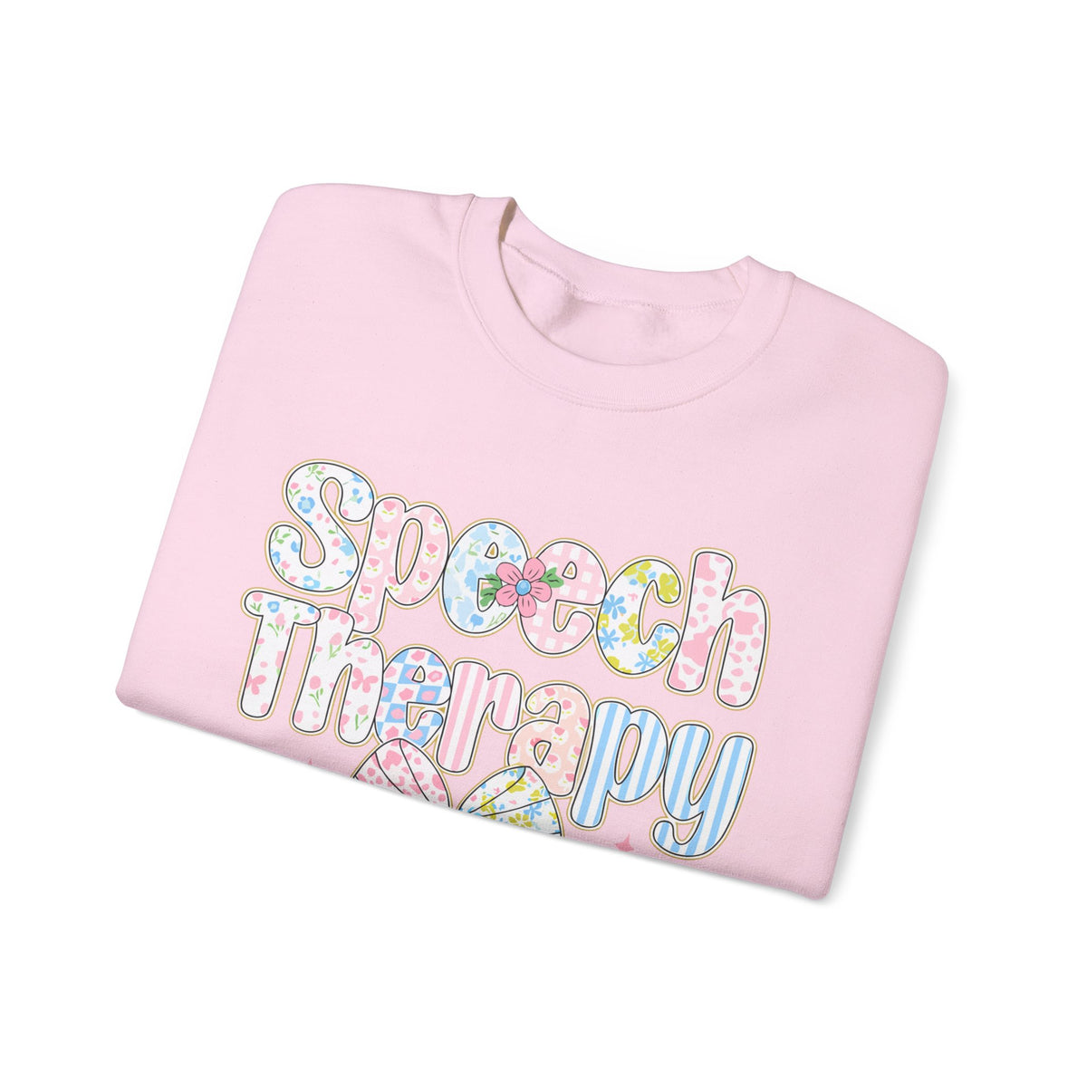 Speech Therapy - Pink Blue Coquette – Gildan Heavy Blend | Trendy Women’s Soft Sweatshirt. Direct to Garment. Printed & Shipped in the USA. Unisex Sizes.