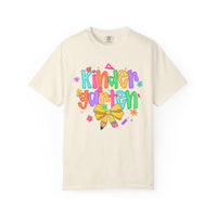 Coquette Kindergarten Pencil Bow - Comfort Colors | Trendy Women's T-Shirt. Direct to Garment. Printed & Shipped in the USA. Unisex Sizes.