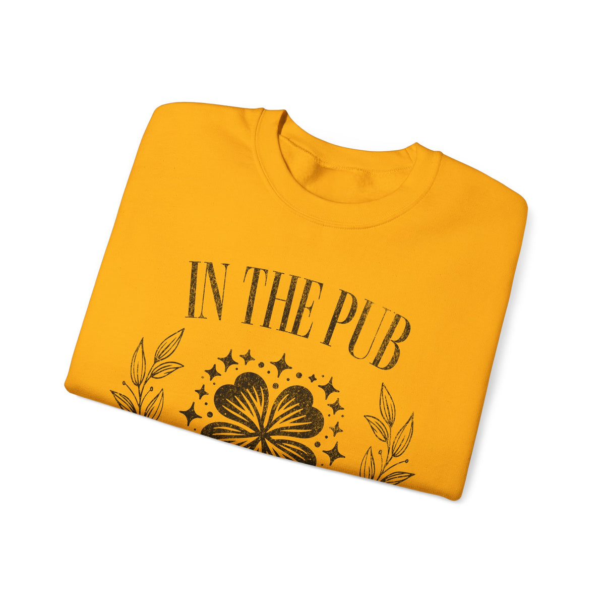 In the Pub We All Fam, Vintage – Gildan Heavy Blend | Trendy Women’s and Men's Soft Sweatshirt. Direct to Garment. Printed & Shipped in the USA. Unisex Sizes.