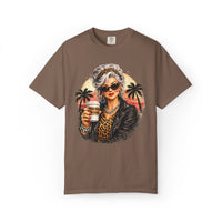 Too Old To Care, Fashionista Grandma - Comfort Colors | Trendy Women's T-Shirt. Direct to Garment. Printed & Shipped in the USA. Unisex Sizes.