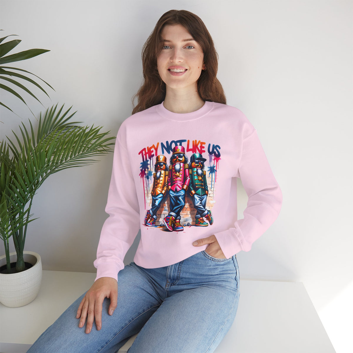 They Not Like Us Nutcracker Trio Christmas – Gildan Heavy Blend | Trendy Women’s and Men's Soft Sweatshirt. Direct to Garment. Printed & Shipped in the USA. Unisex Sizes.