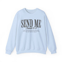 Send Me, Vintage - Faith – Gildan Heavy Blend | Trendy Women’s and Men's Soft Sweatshirt. Direct to Garment. Printed & Shipped in the USA. Unisex Sizes.