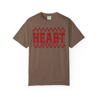 Heart Breaker, Red Checkered Distressed - Comfort Colors | Trendy Women's T-Shirt. Direct to Garment. Printed & Shipped in the USA. Unisex Sizes.